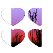 Магнитные фотопазлы Сердце 50 на 50 набор 4 штуки 
