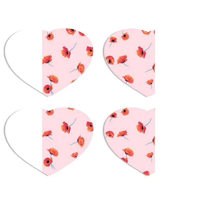 Магнитные фотопазлы Сердце 50 на 50 набор 4 штуки 