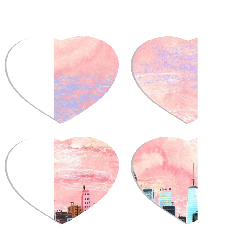 Магнитные фотопазлы Сердце 50 на 50 набор 4 штуки 