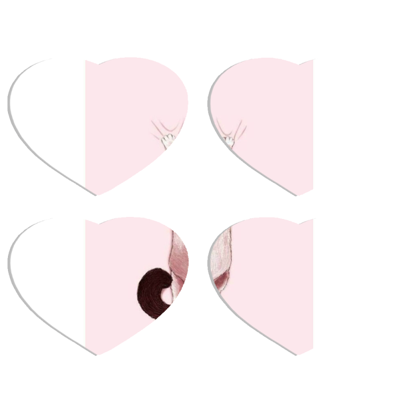 Магнитные фотопазлы Сердце 50 на 50 набор 4 штуки 