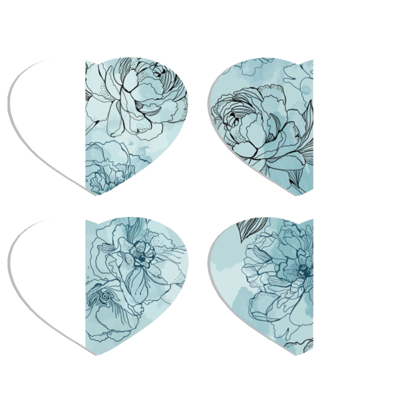 Магнитные фотопазлы Сердце 50 на 50 набор 4 штуки 