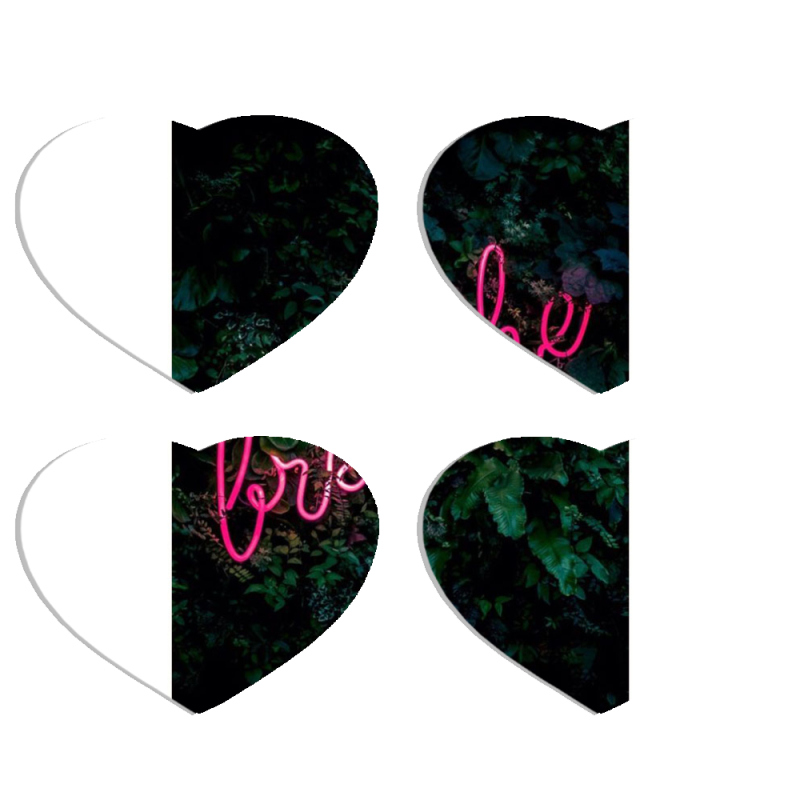 Магнитные фотопазлы Сердце 50 на 50 набор 4 штуки 