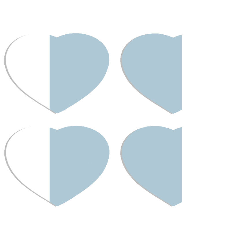 Магнитные фотопазлы Сердце 50 на 50 набор 4 штуки 