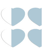 Магнитные фотопазлы Сердце 50 на 50 набор 4 штуки 