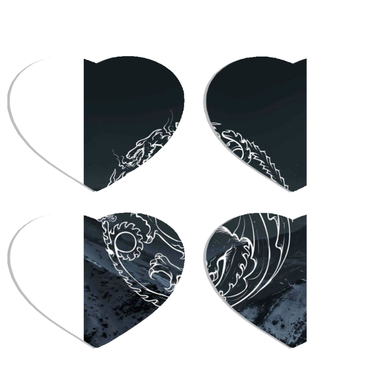 Магнитные фотопазлы Сердце 50 на 50 набор 4 штуки 