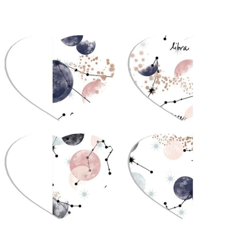 Магнитные фотопазлы Сердце 50 на 50 набор 4 штуки 