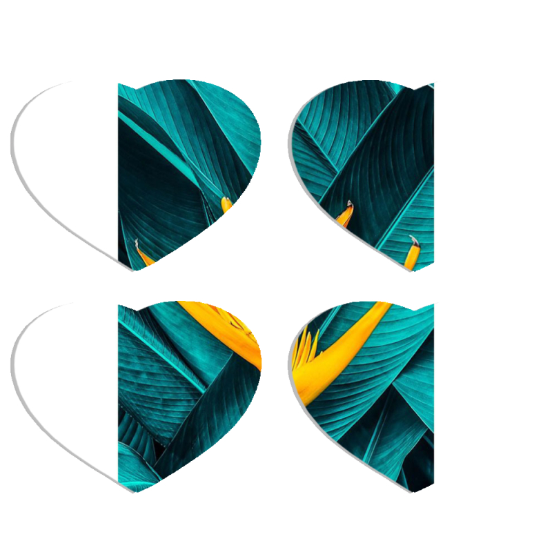 Магнитные фотопазлы Сердце 50 на 50 набор 4 штуки 