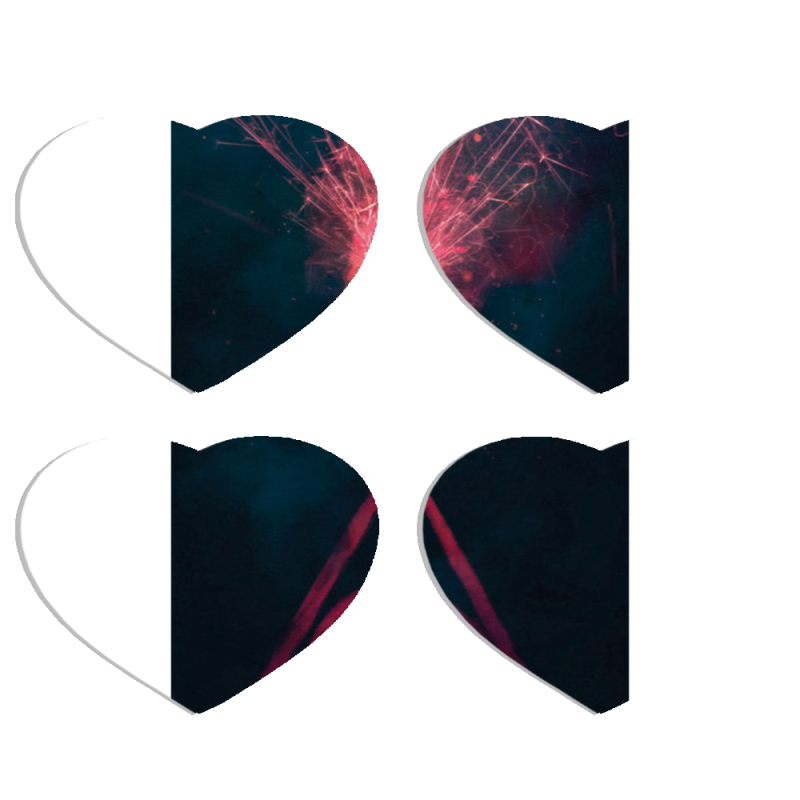 Магнитные фотопазлы Сердце 50 на 50 набор 4 штуки 