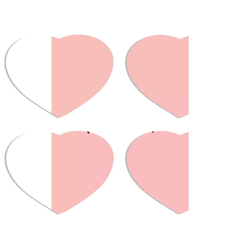 Магнитные фотопазлы Сердце 50 на 50 набор 4 штуки 