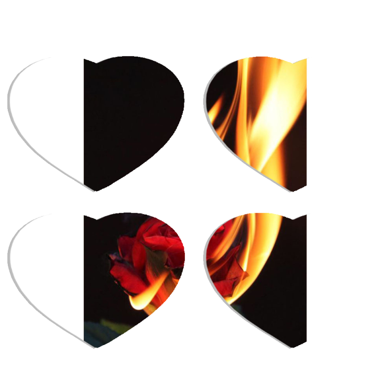 Магнитные фотопазлы Сердце 50 на 50 набор 4 штуки 