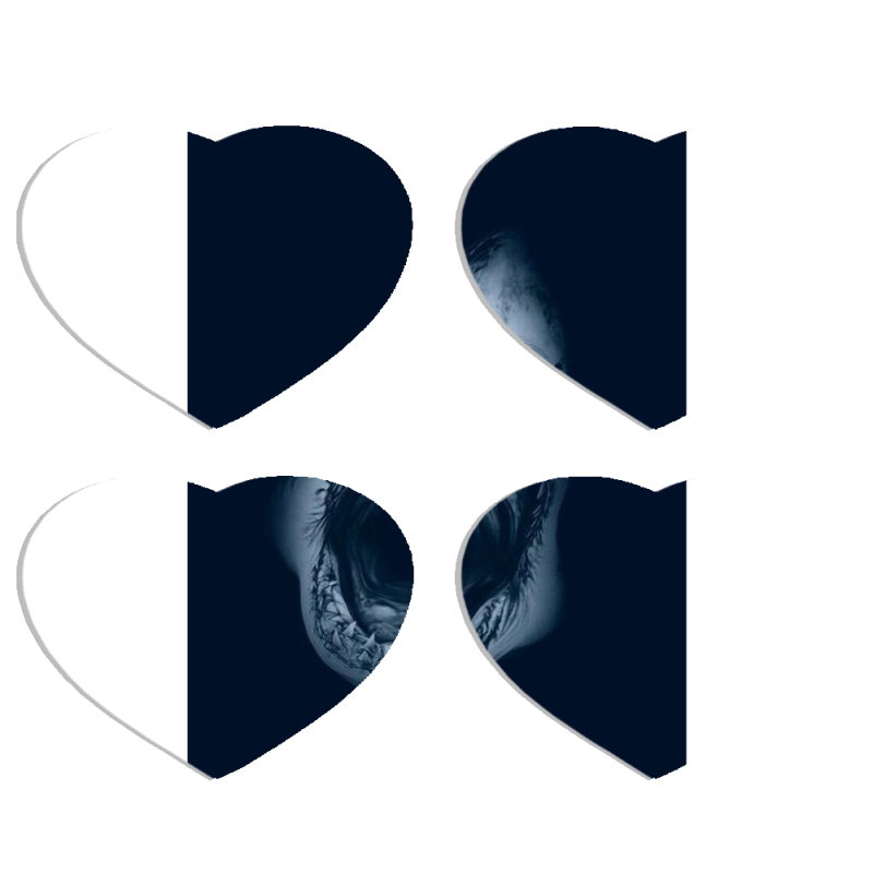 Магнитные фотопазлы Сердце 50 на 50 набор 4 штуки 