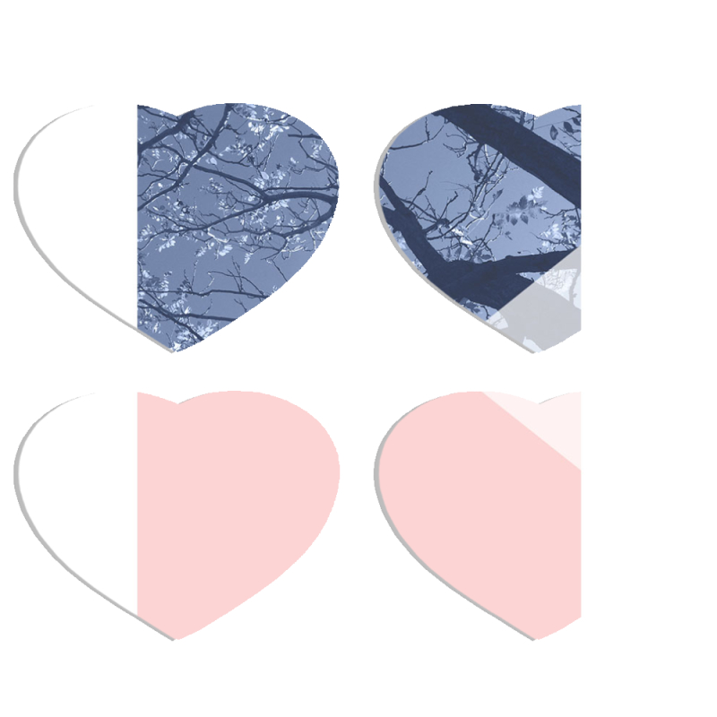 Магнитные фотопазлы Сердце 50 на 50 набор 4 штуки 