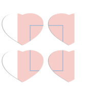 Магнитные фотопазлы Сердце 50 на 50 набор 4 штуки 