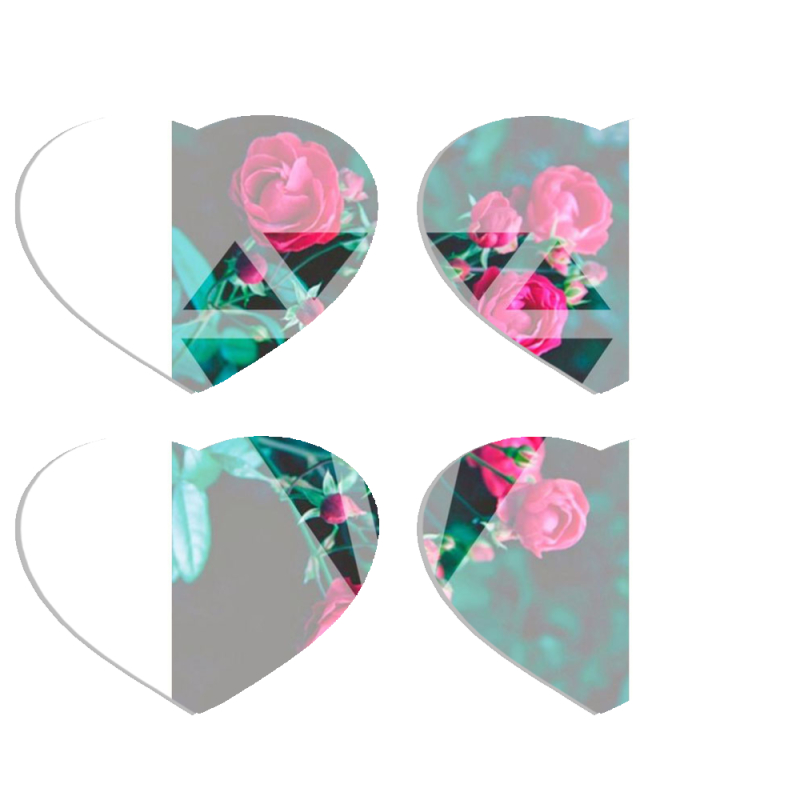 Магнитные фотопазлы Сердце 50 на 50 набор 4 штуки 