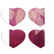 Магнитные фотопазлы Сердце 50 на 50 набор 4 штуки Gold Leaves