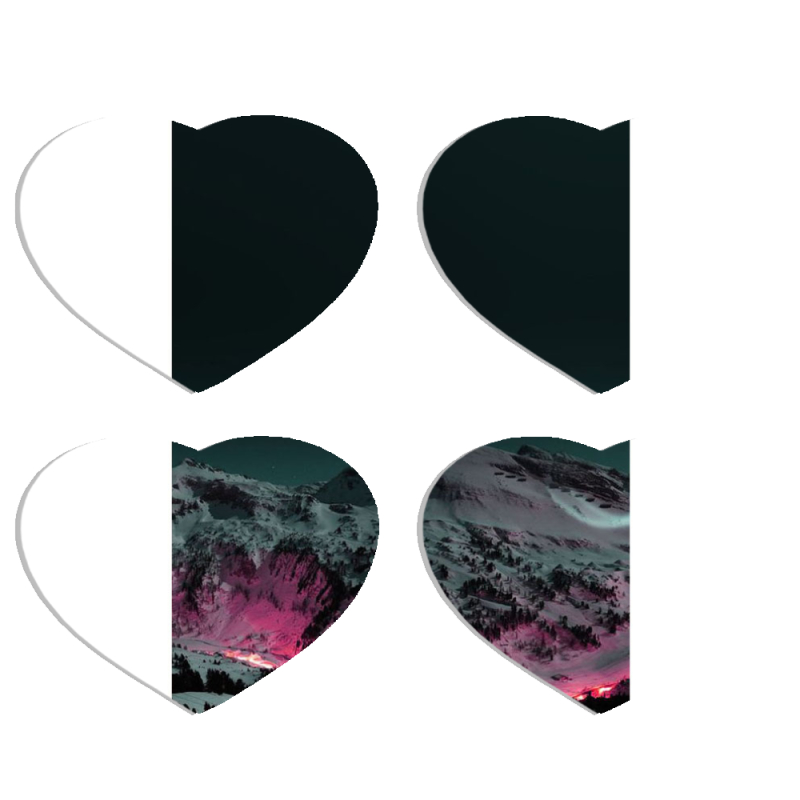 Магнитные фотопазлы Сердце 50 на 50 набор 4 штуки 