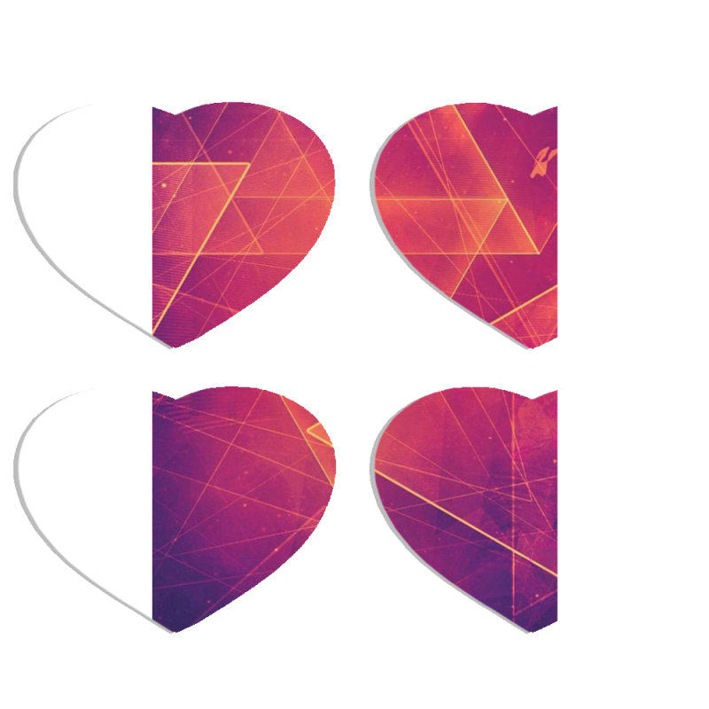 Магнитные фотопазлы Сердце 50 на 50 набор 4 штуки 