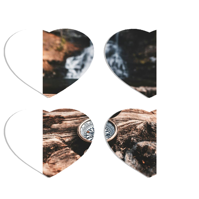 Магнитные фотопазлы Сердце 50 на 50 набор 4 штуки 