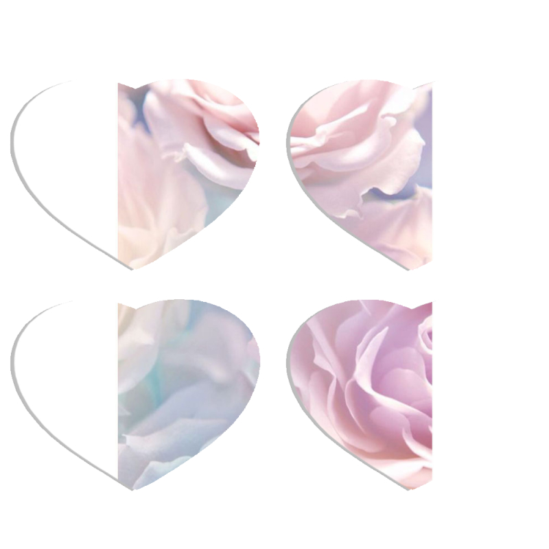 Магнитные фотопазлы Сердце 50 на 50 набор 4 штуки 