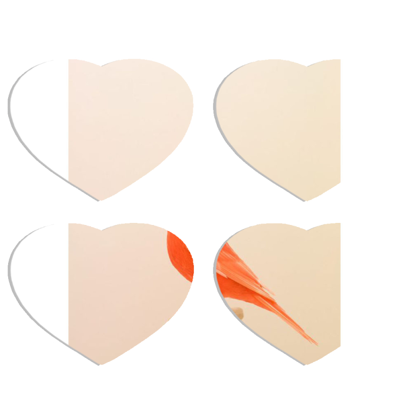 Магнитные фотопазлы Сердце 50 на 50 набор 4 штуки 