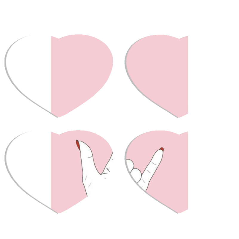 Магнитные фотопазлы Сердце 50 на 50 набор 4 штуки 