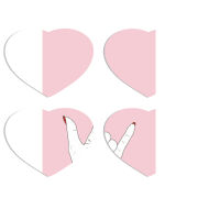 Магнитные фотопазлы Сердце 50 на 50 набор 4 штуки 