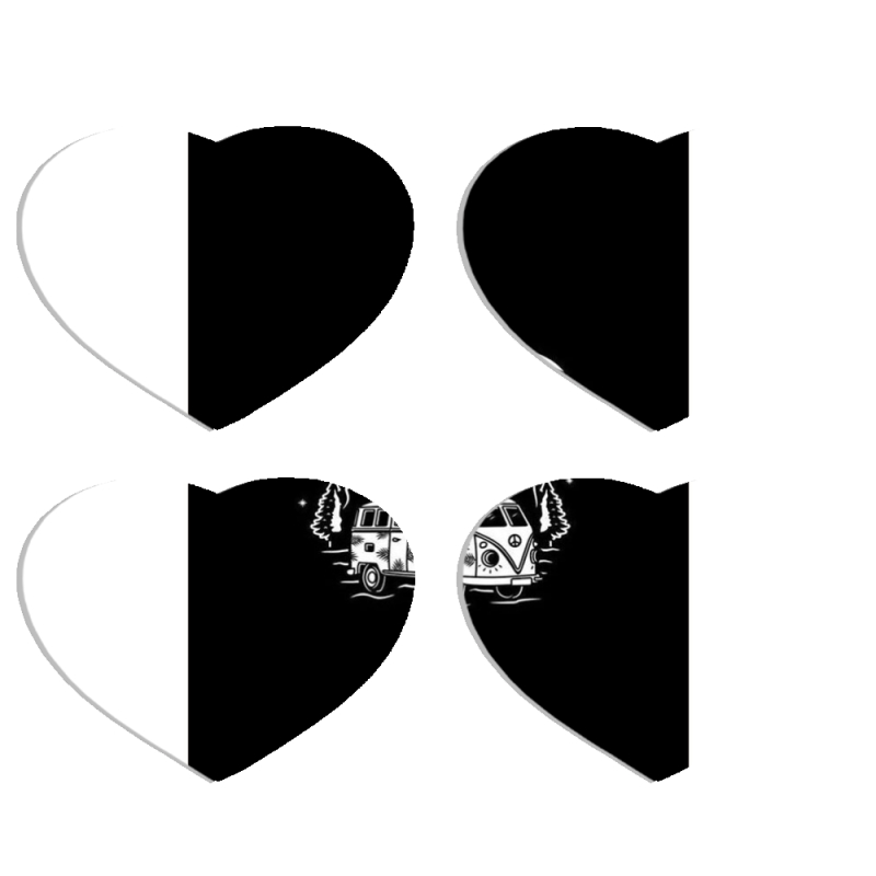 Магнитные фотопазлы Сердце 50 на 50 набор 4 штуки 