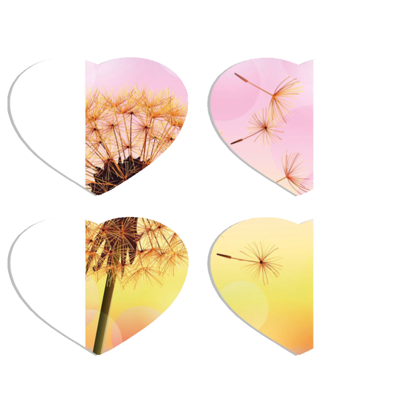 Магнитные фотопазлы Сердце 50 на 50 набор 4 штуки 