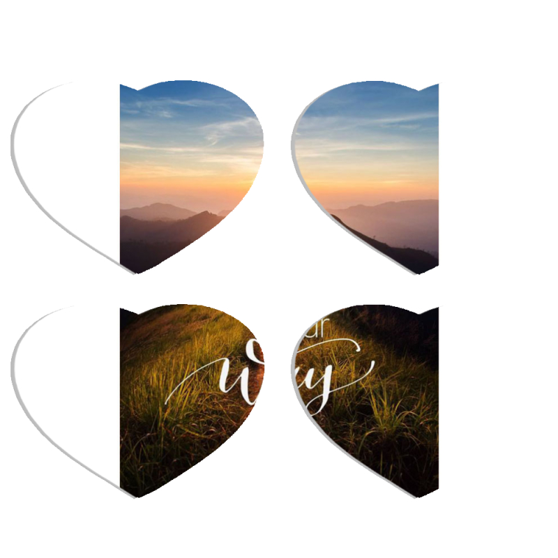 Магнитные фотопазлы Сердце 50 на 50 набор 4 штуки 