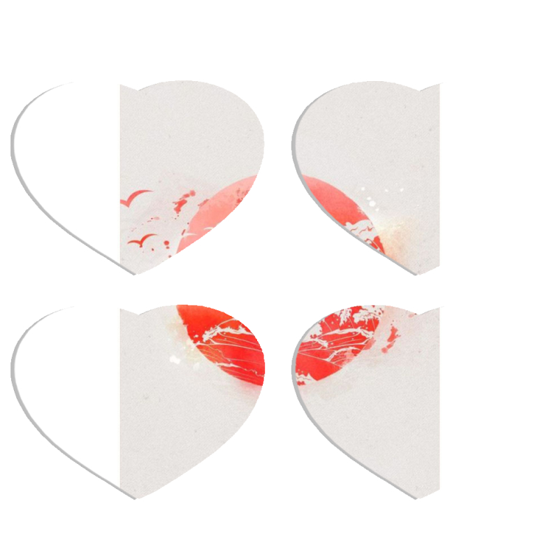 Магнитные фотопазлы Сердце 50 на 50 набор 4 штуки 