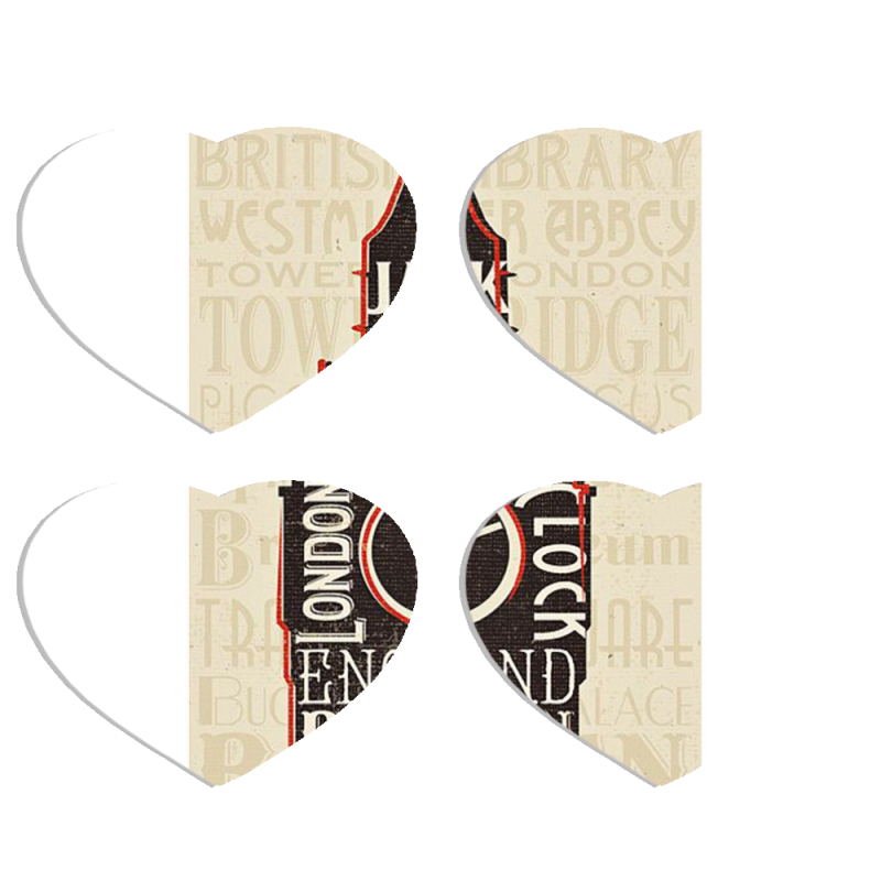 Магнитные фотопазлы Сердце 50 на 50 набор 4 штуки 