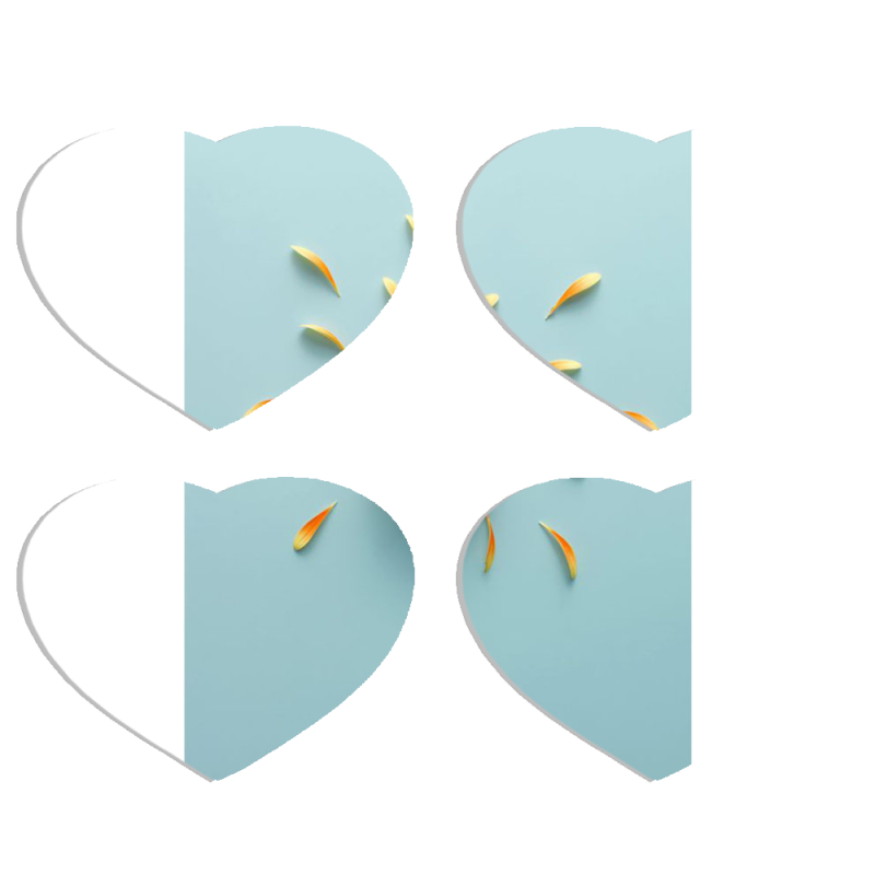 Магнитные фотопазлы Сердце 50 на 50 набор 4 штуки 