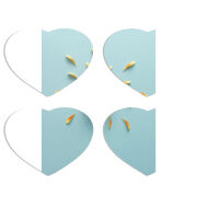 Магнитные фотопазлы Сердце 50 на 50 набор 4 штуки 