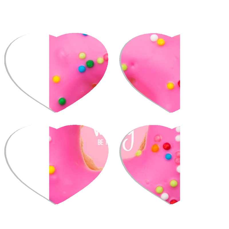 Магнитные фотопазлы Сердце 50 на 50 набор 4 штуки 