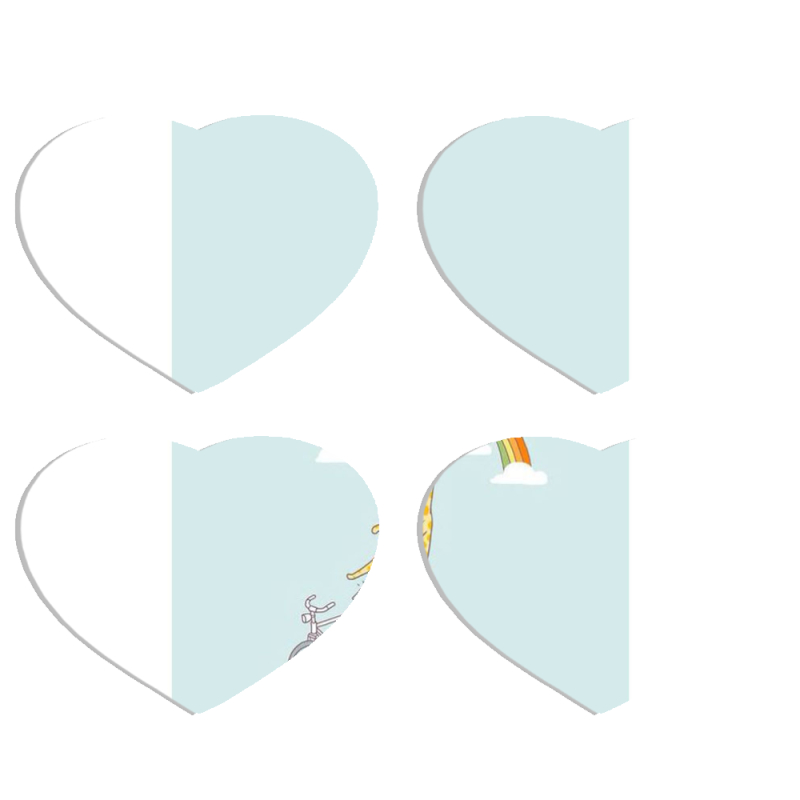 Магнитные фотопазлы Сердце 50 на 50 набор 4 штуки 