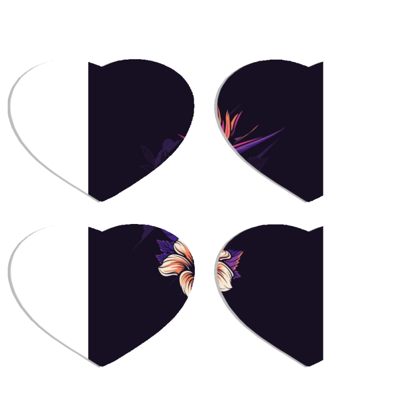 Магнитные фотопазлы Сердце 50 на 50 набор 4 штуки 