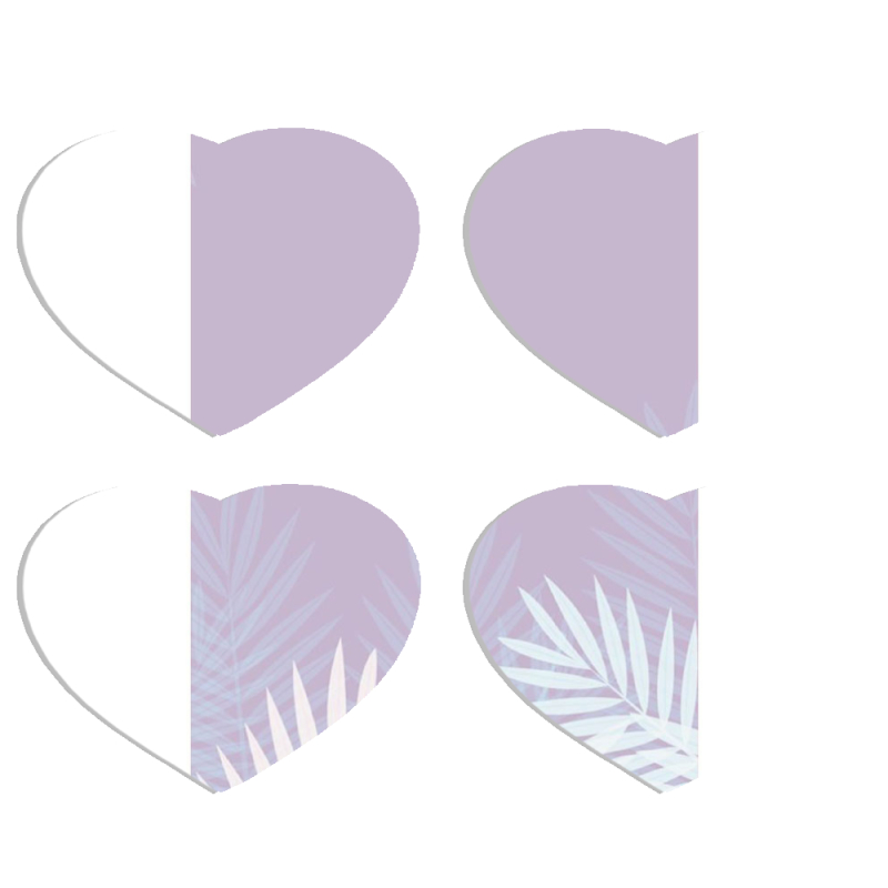 Магнитные фотопазлы Сердце 50 на 50 набор 4 штуки 