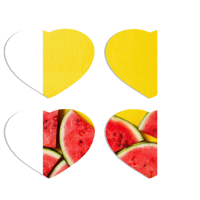 Магнитные фотопазлы Сердце 50 на 50 набор 4 штуки 