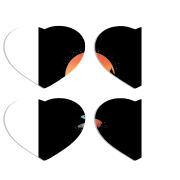 Магнитные фотопазлы Сердце 50 на 50 набор 4 штуки 