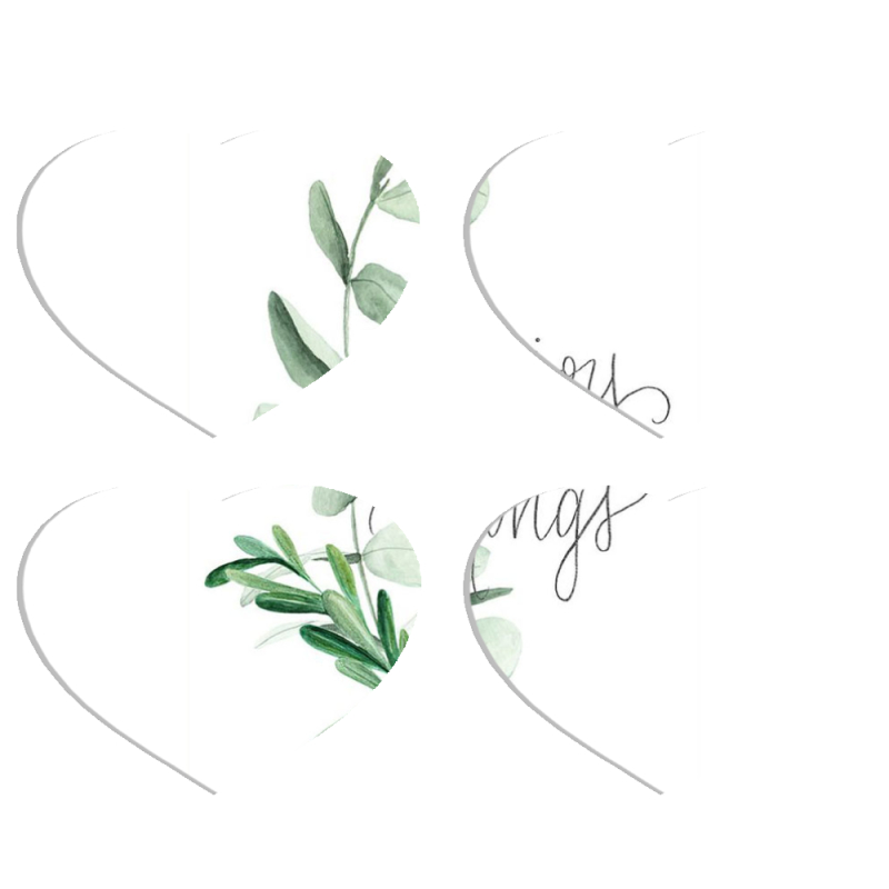 Магнитные фотопазлы Сердце 50 на 50 набор 4 штуки 