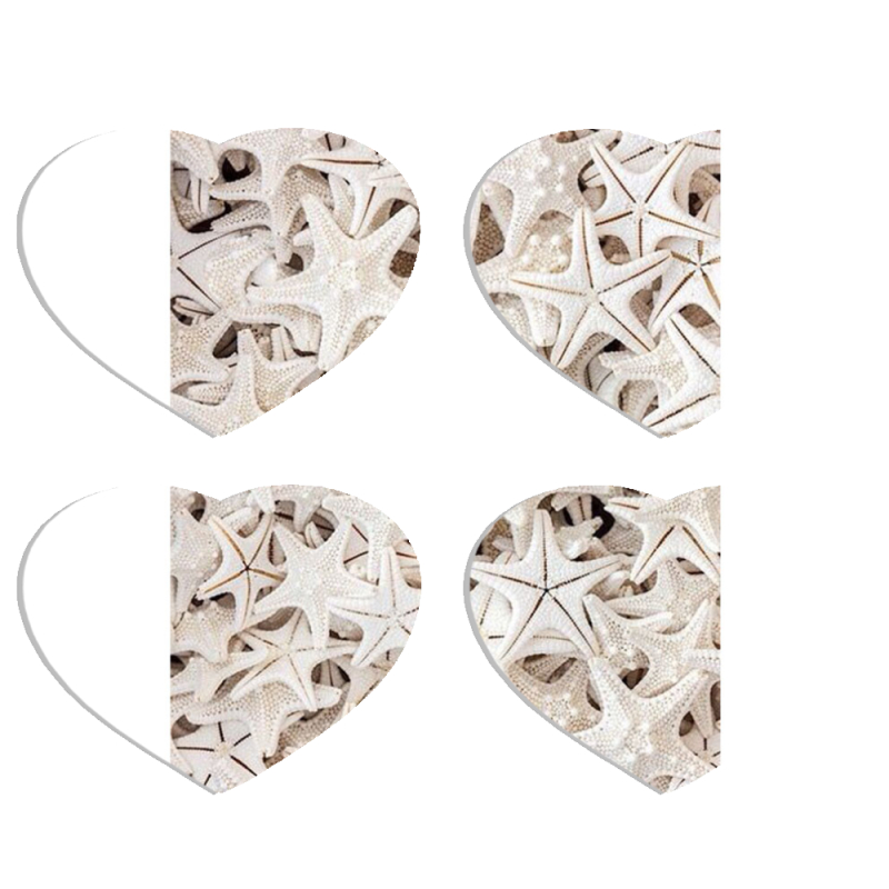 Магнитные фотопазлы Сердце 50 на 50 набор 4 штуки 