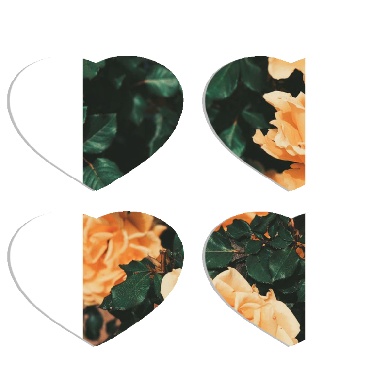 Магнитные фотопазлы Сердце 50 на 50 набор 4 штуки 