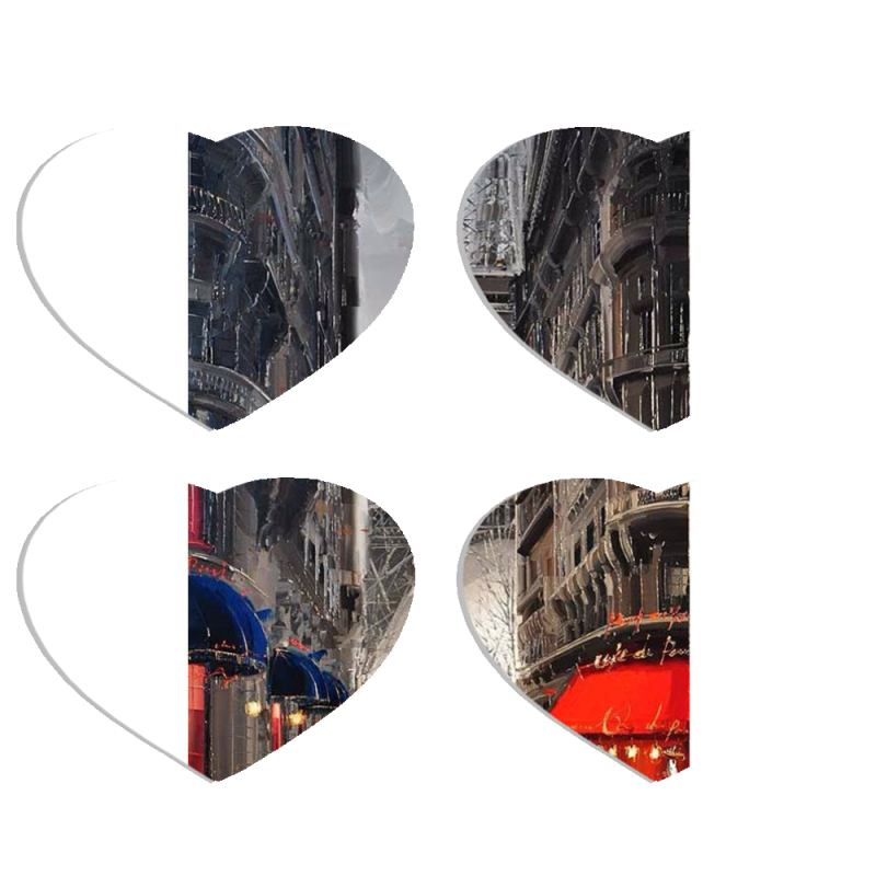 Магнитные фотопазлы Сердце 50 на 50 набор 4 штуки 