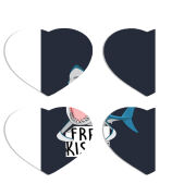 Магнитные фотопазлы Сердце 50 на 50 набор 4 штуки 