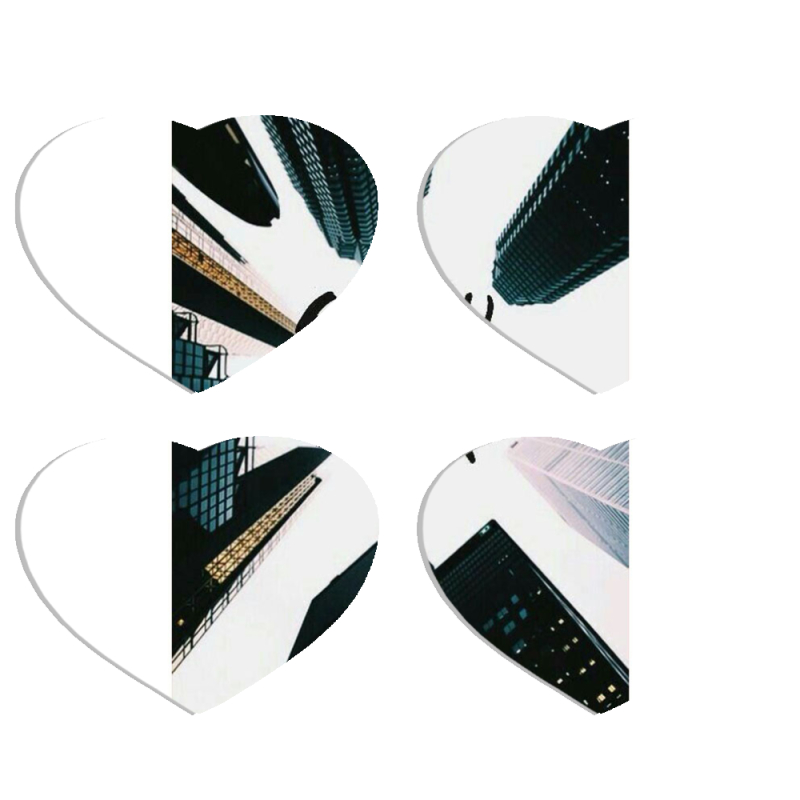 Магнитные фотопазлы Сердце 50 на 50 набор 4 штуки 