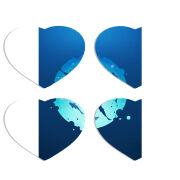 Магнитные фотопазлы Сердце 50 на 50 набор 4 штуки 