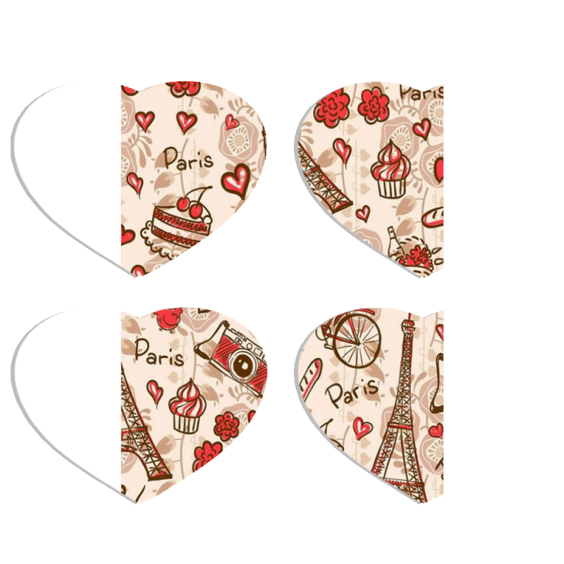 Магнитные фотопазлы Сердце 50 на 50 набор 4 штуки 