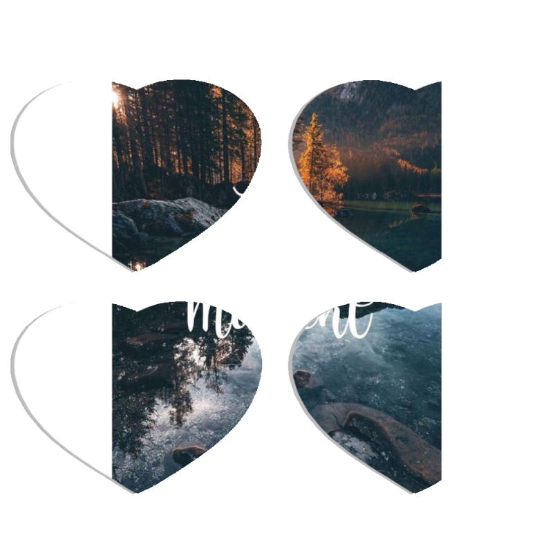 Магнитные фотопазлы Сердце 50 на 50 набор 4 штуки 