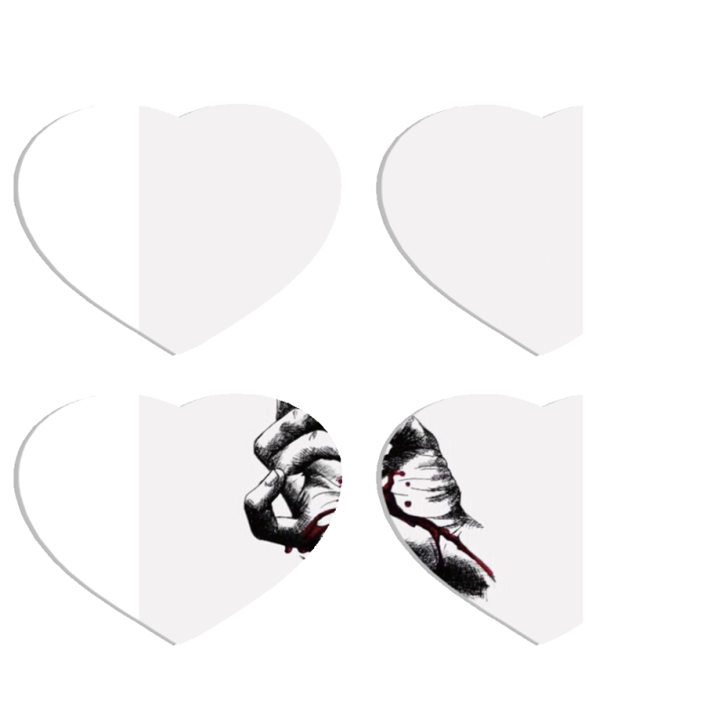 Магнитные фотопазлы Сердце 50 на 50 набор 4 штуки 