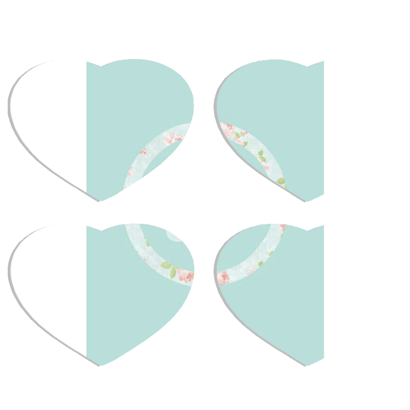 Магнитные фотопазлы Сердце 50 на 50 набор 4 штуки 